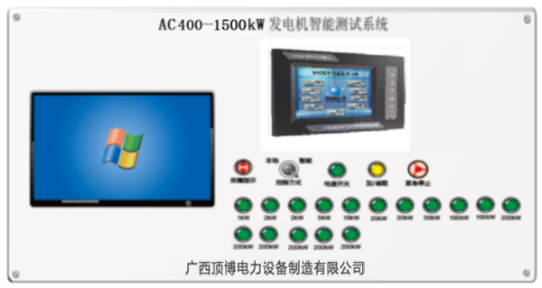 顶博电力AC400-1500kW发电机组智能测试系统的工作原理图